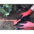 Excellent Grip Red Black Latex Crinkle Coated Work Hand Gloves